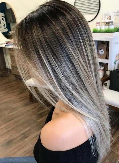 idei blond cenușiu șuvițe