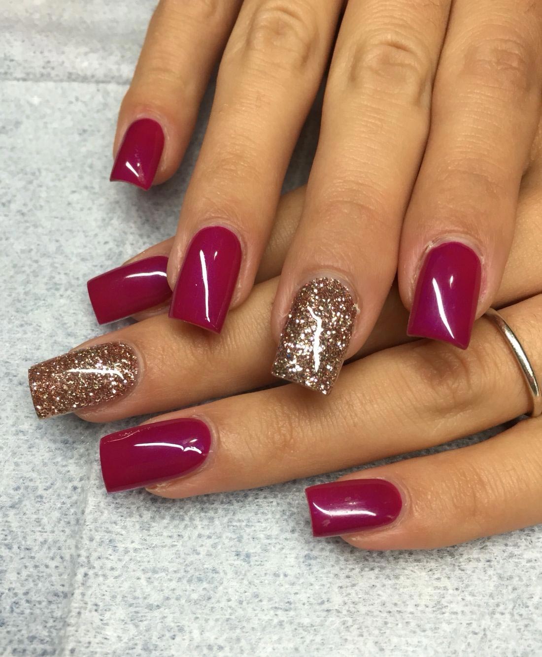 modele unghii cu gel viva magenta culori populare