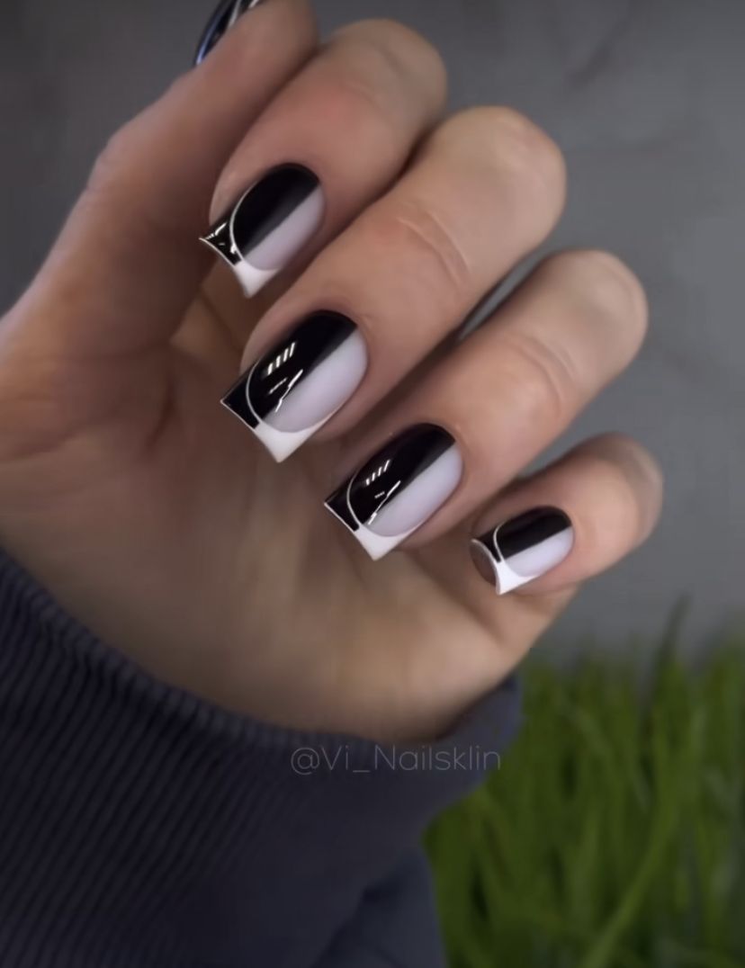 Unghii gri cu negru modele