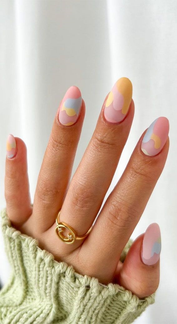 poze unghii pastel modele