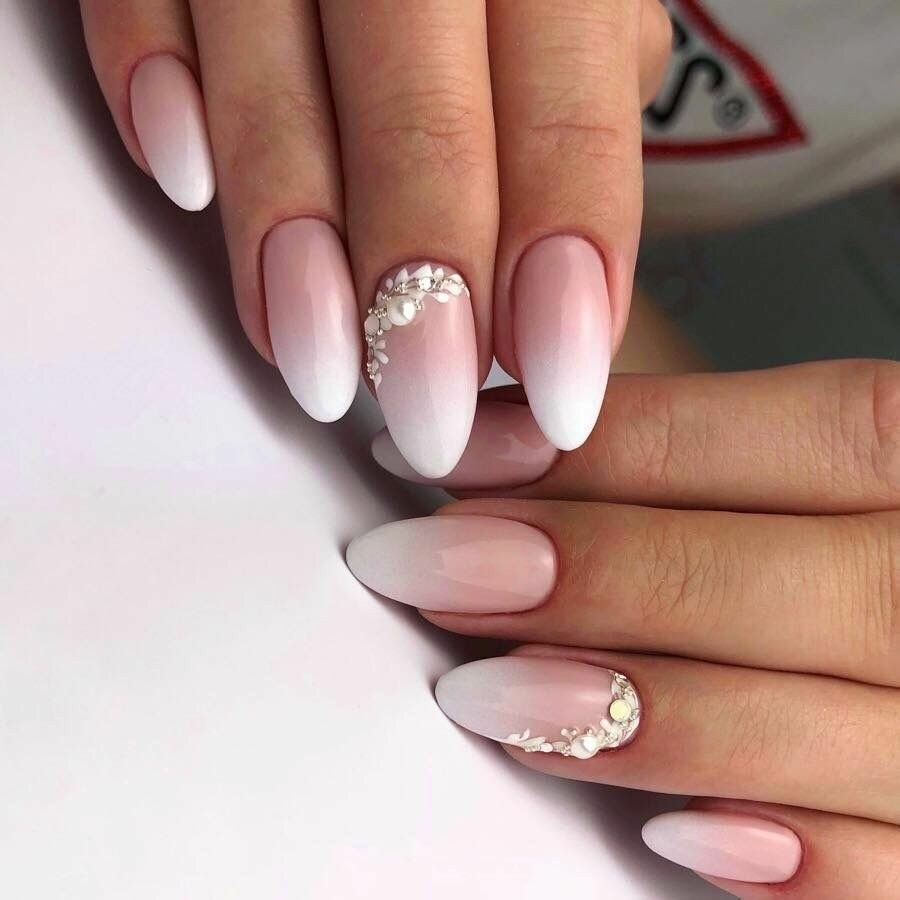 unghii mireasă ombre