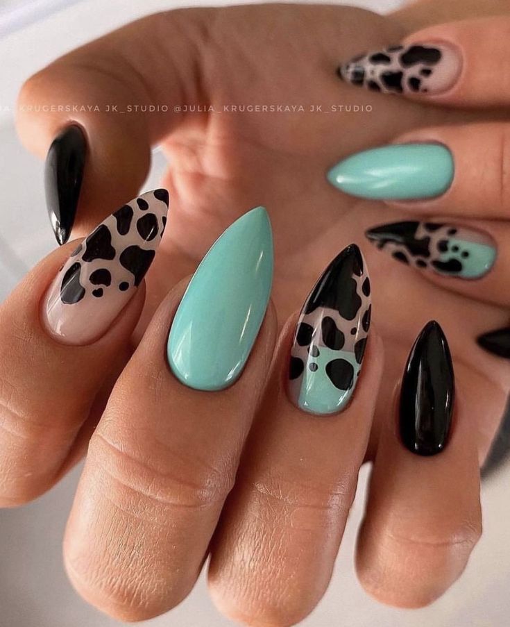 unghii cu animal print