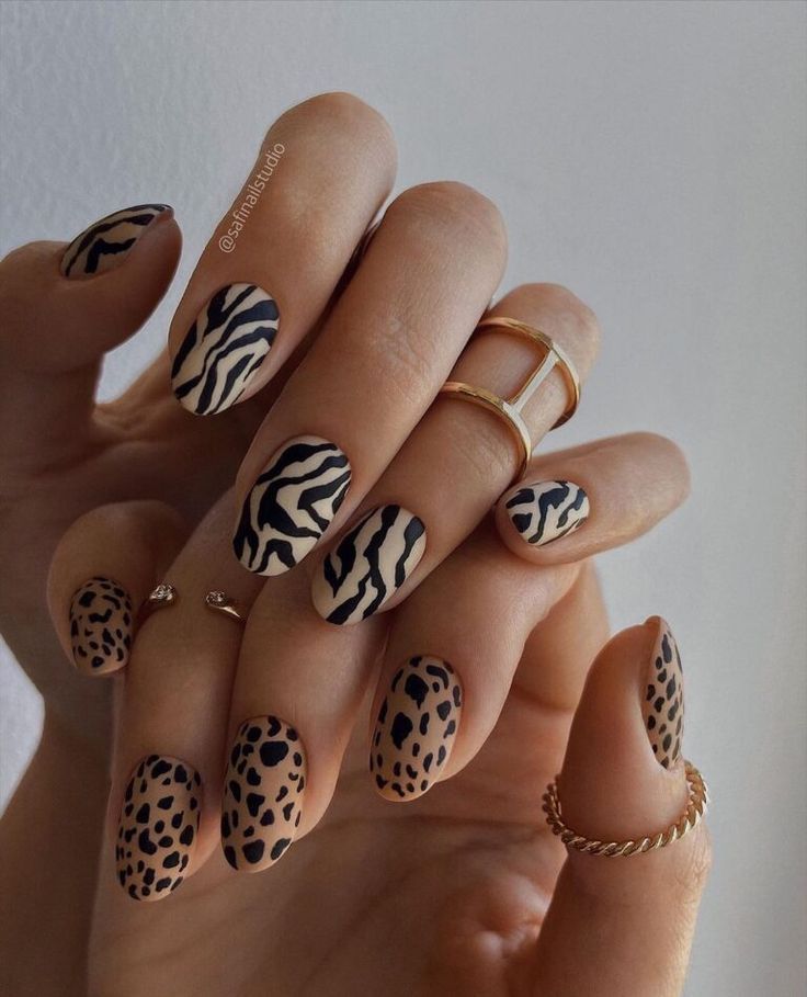 idei noi unghii animal print