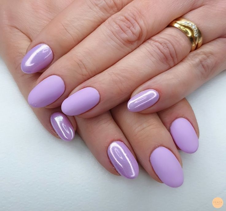 modele unghii cu gel mov lila