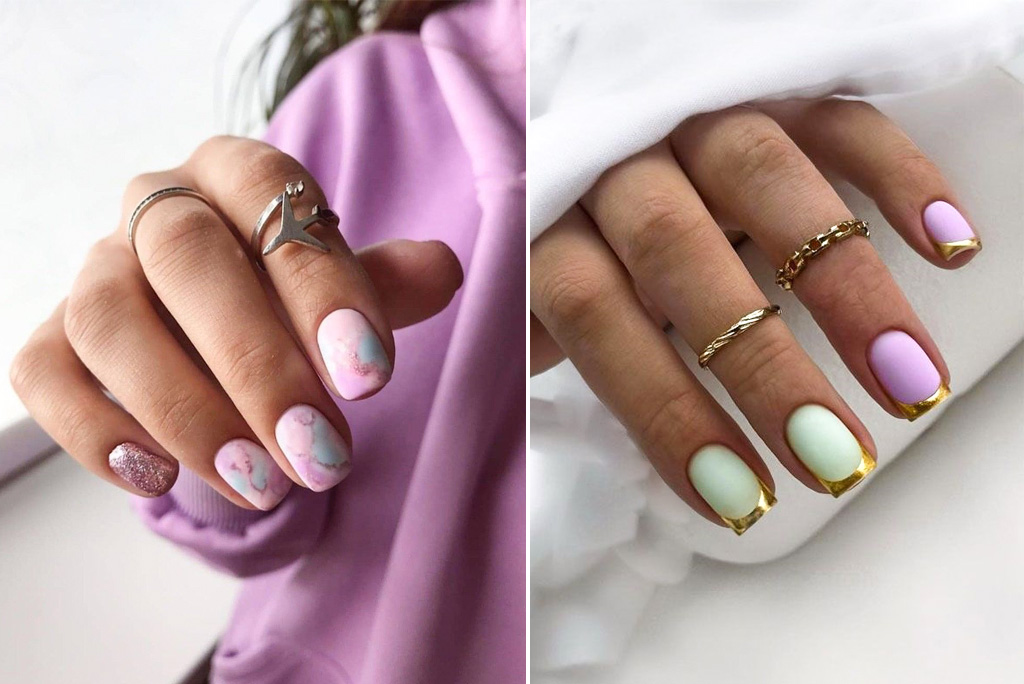 unghii pastel