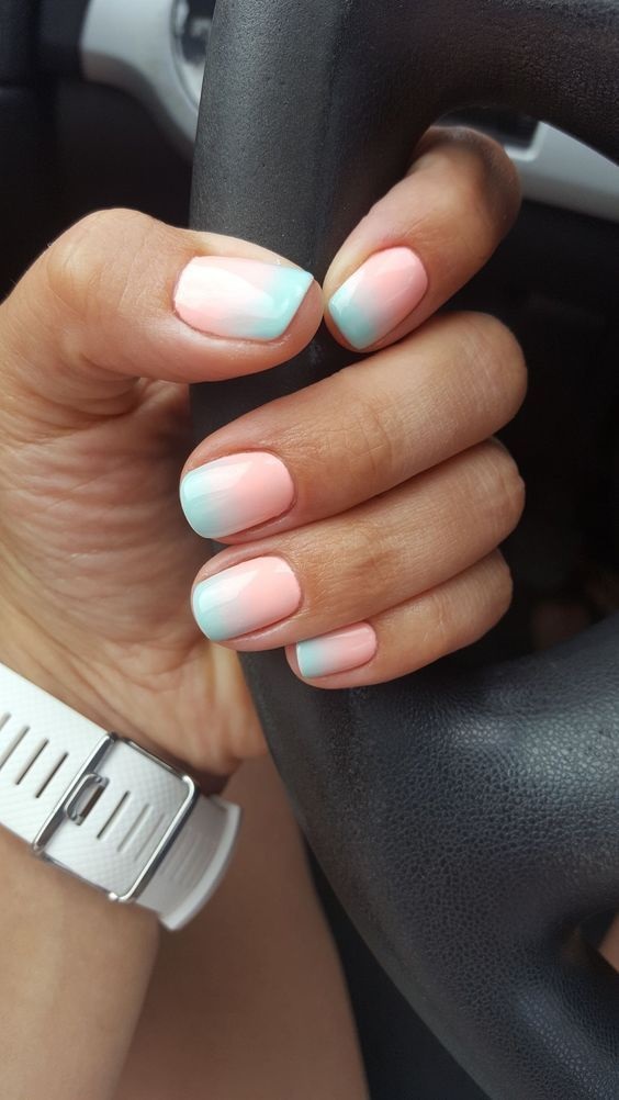 modele unghii ombre scurte