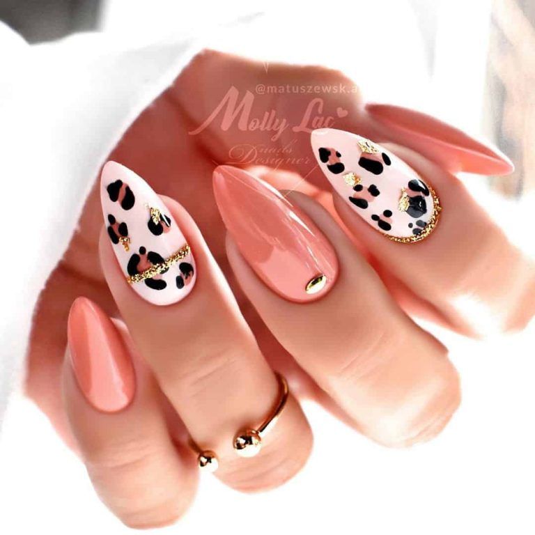 unghii animal print modele colorate