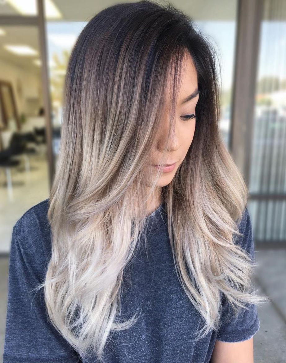 blond cenușiu ombre