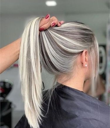 poze blond cenușiu șuvițe