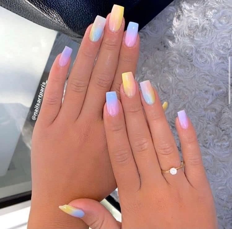 modele unghii de vară simple ombre