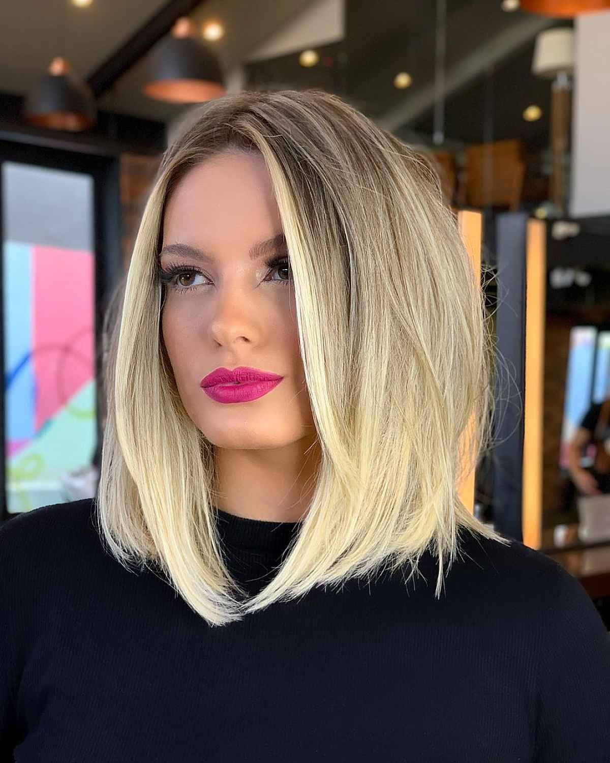 modele tunsori bob filat cu volum păr mediu