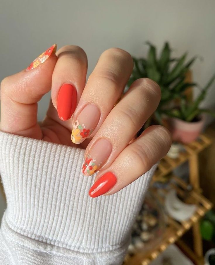 modele unghii rosii de paste