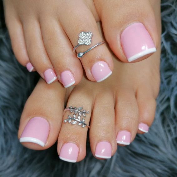 pedichiură french cu gel