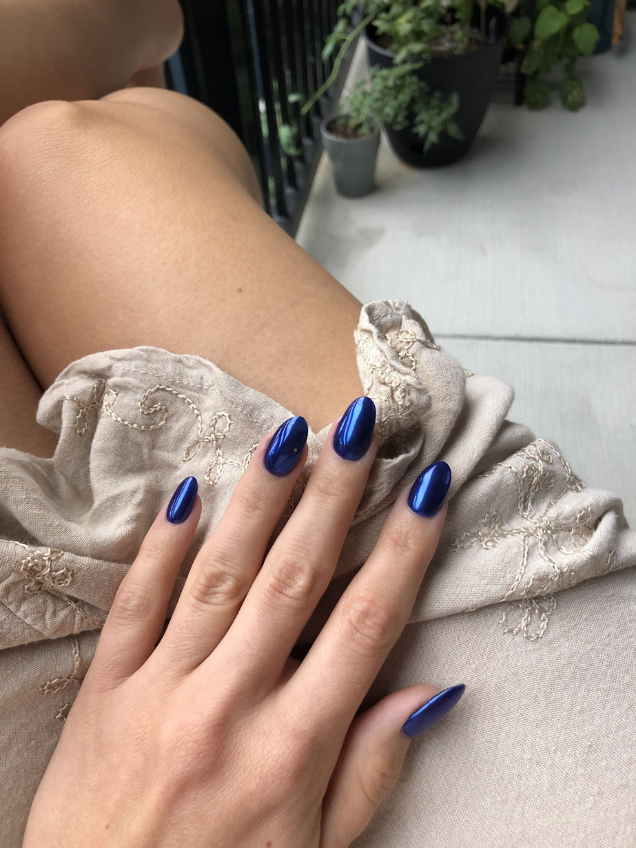 modele unghii cu gel albastru culori