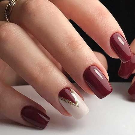 unghii burgundy