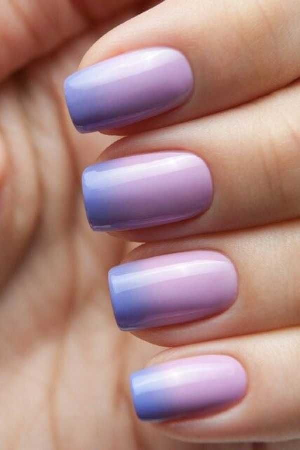 modele unghii ombre colorate