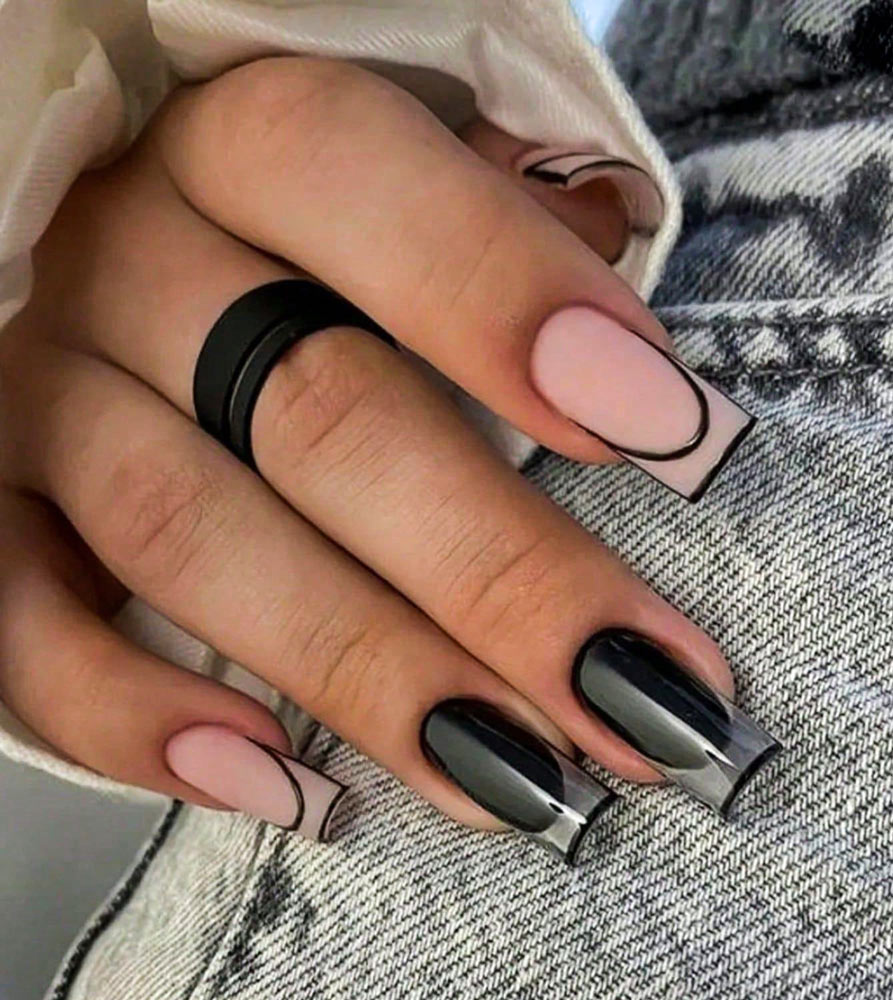 unghii french negre idei noi