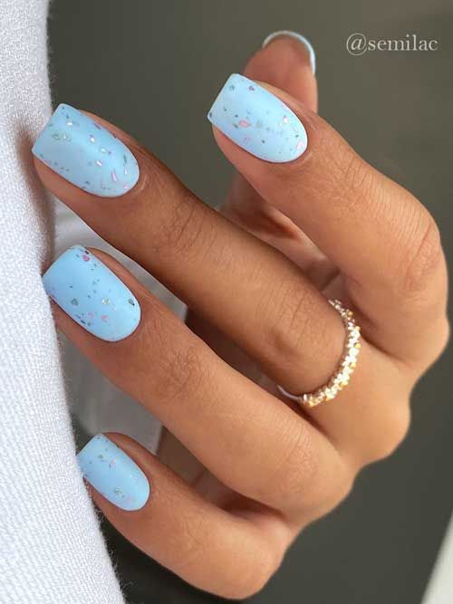 modele unghii cu gel albastre
