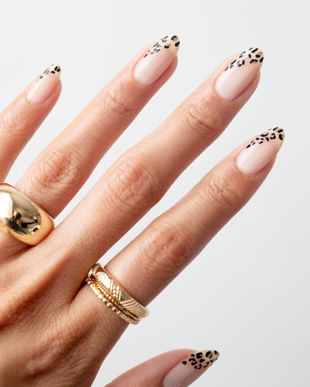 modele unghii animal print french