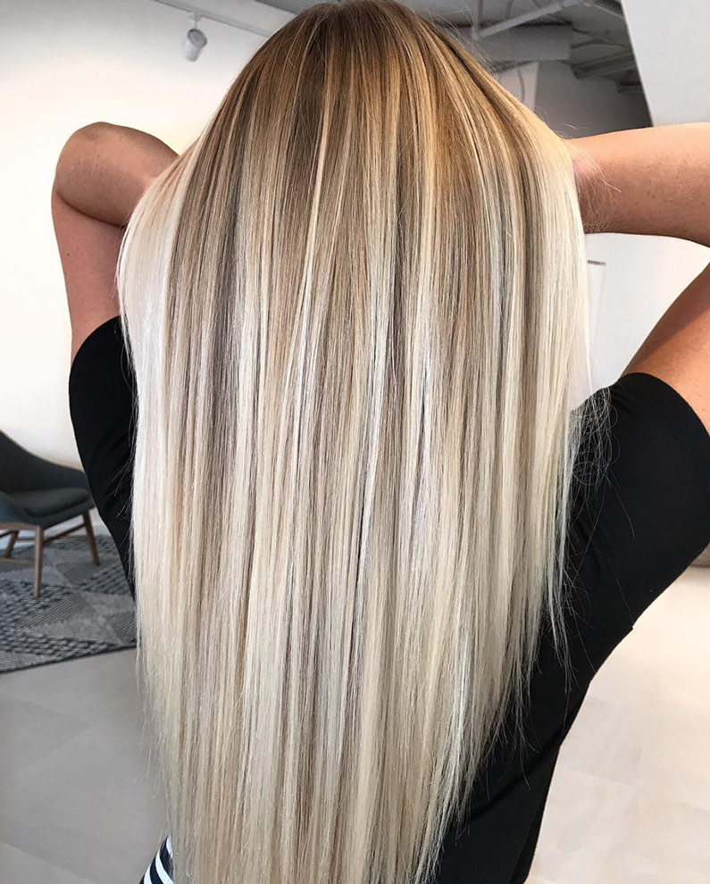 balayage par blond