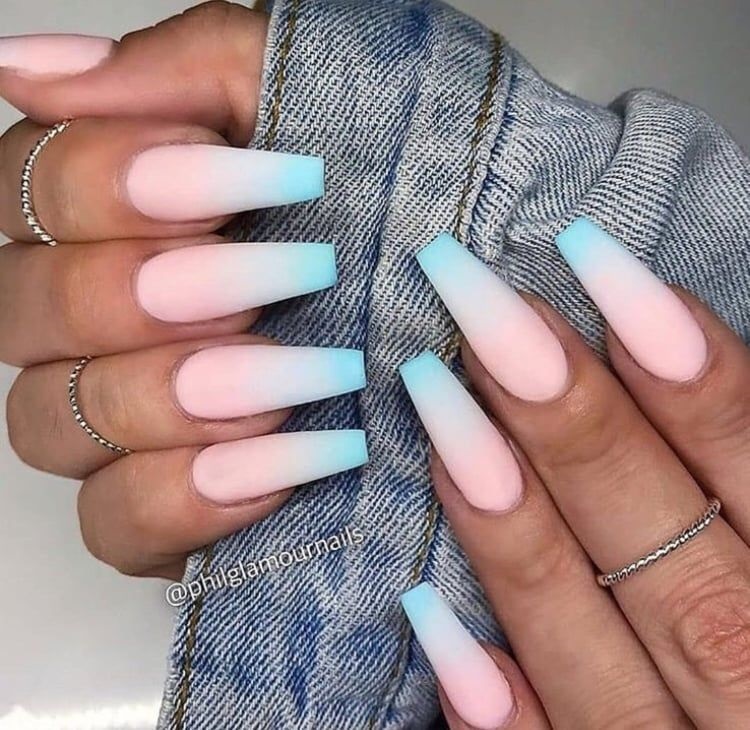 unghii ombre lungi