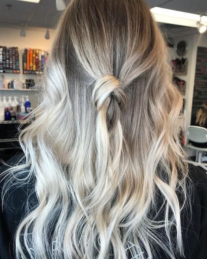 ombre blond cenușiu