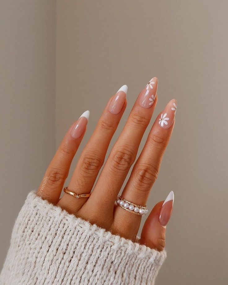 unghii cu gel rotunde french