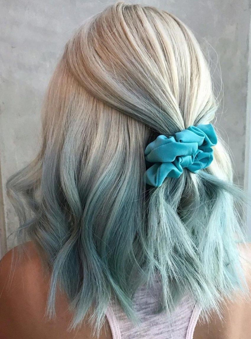 modele ombre colorat par blond