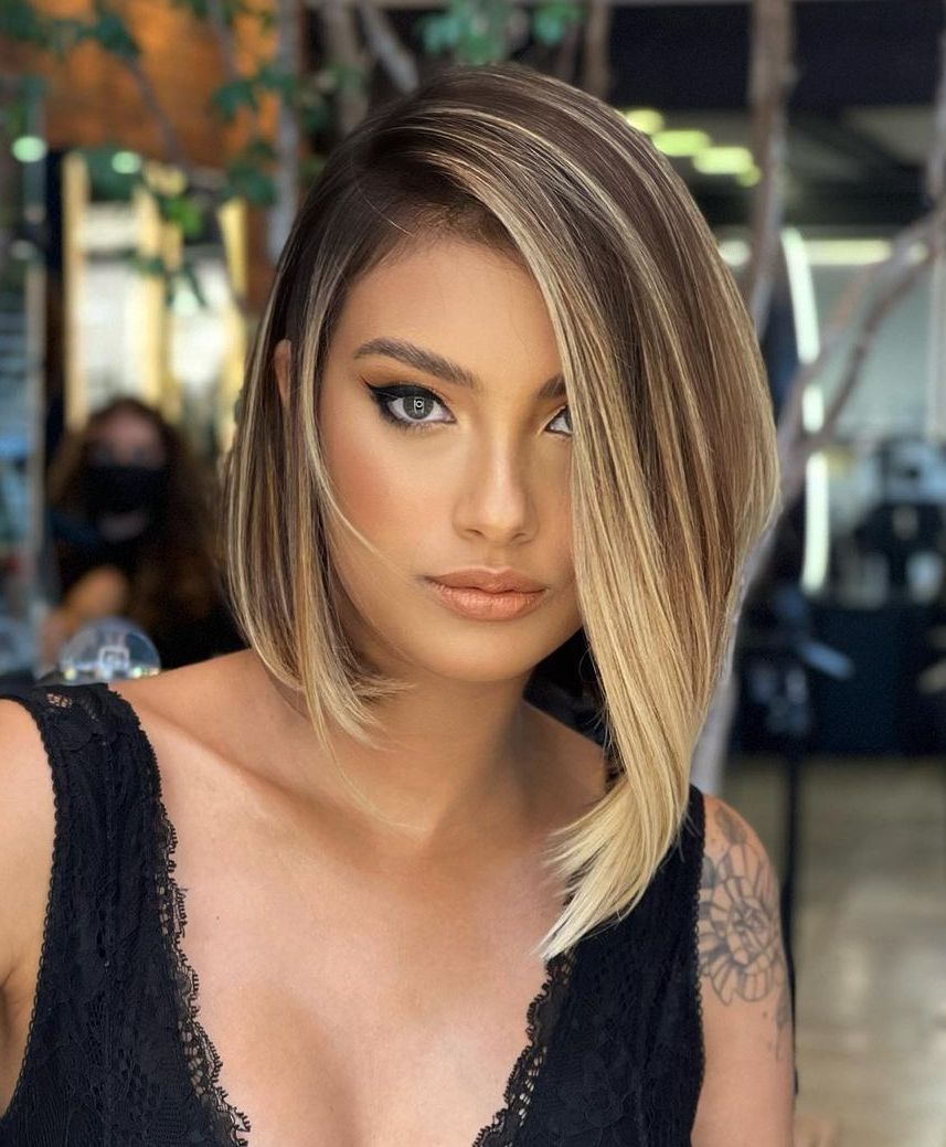 tunsori bob blond balayage