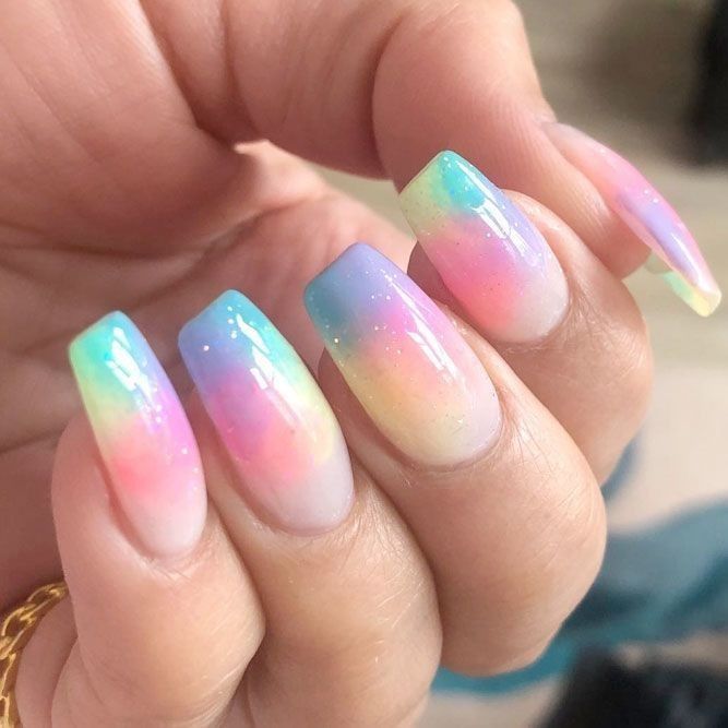 idei unghii de vară simple ombre
