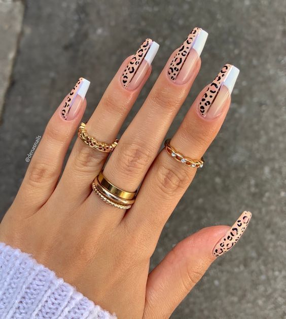 idei unghii animal print