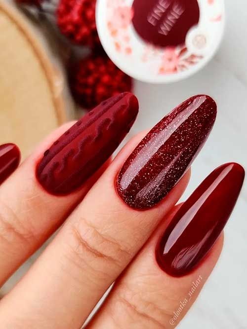 manichiură simplă de sărbători modele