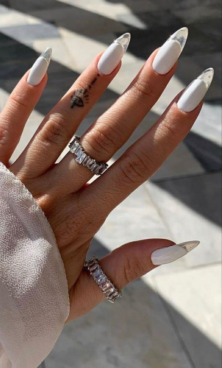 french glass unghii albe cu gel