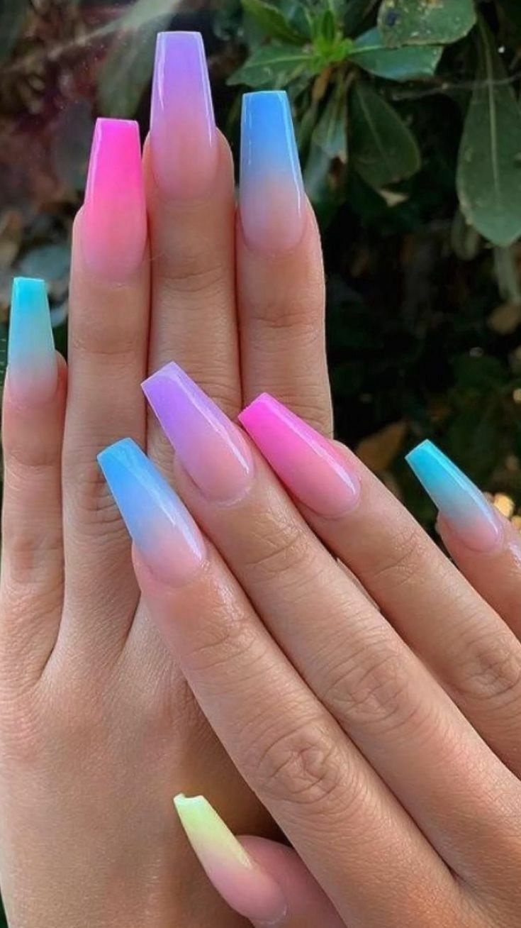 unghii cu gel balerina ombre