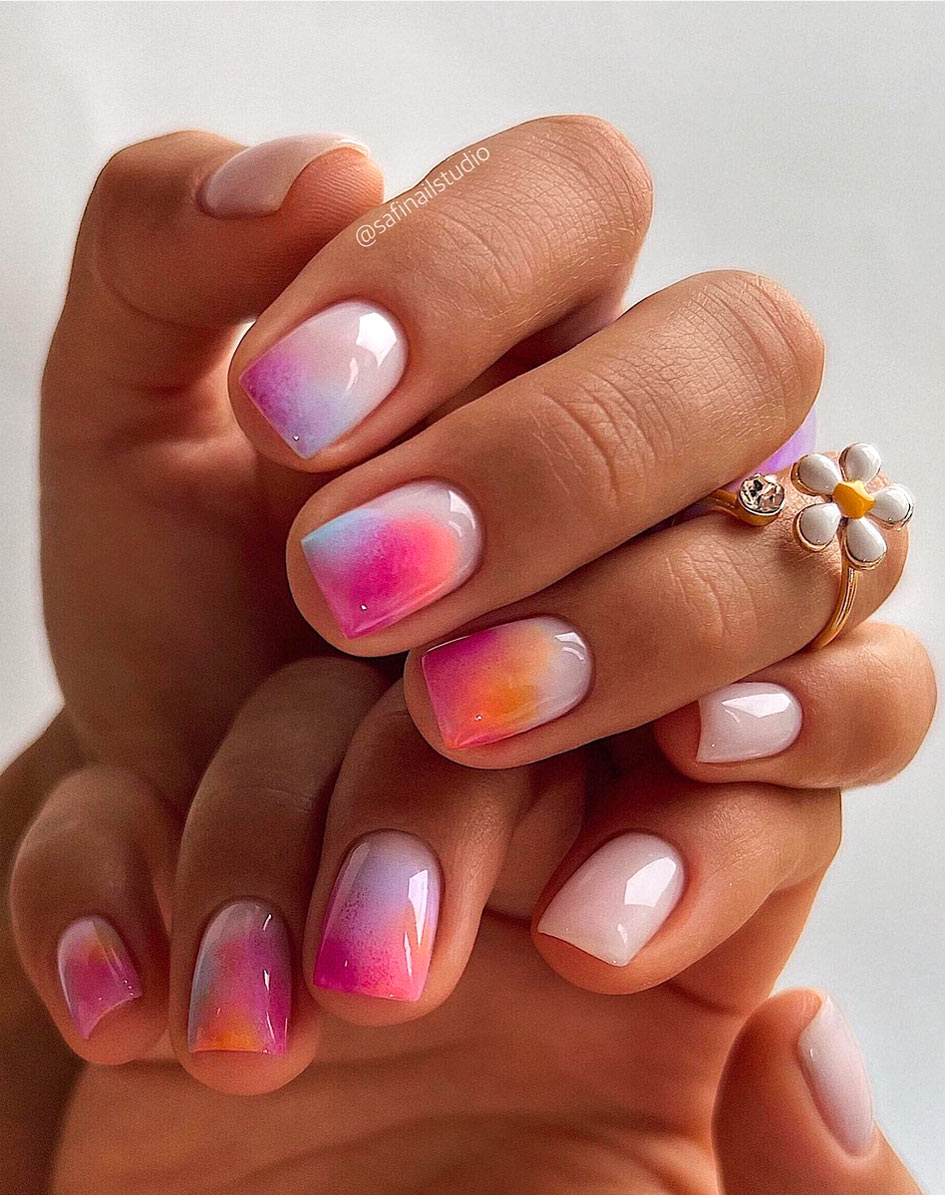 unghii de vară simple ombre