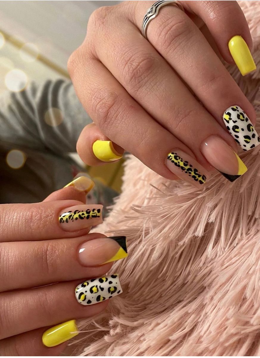 unghii animal print cu gel