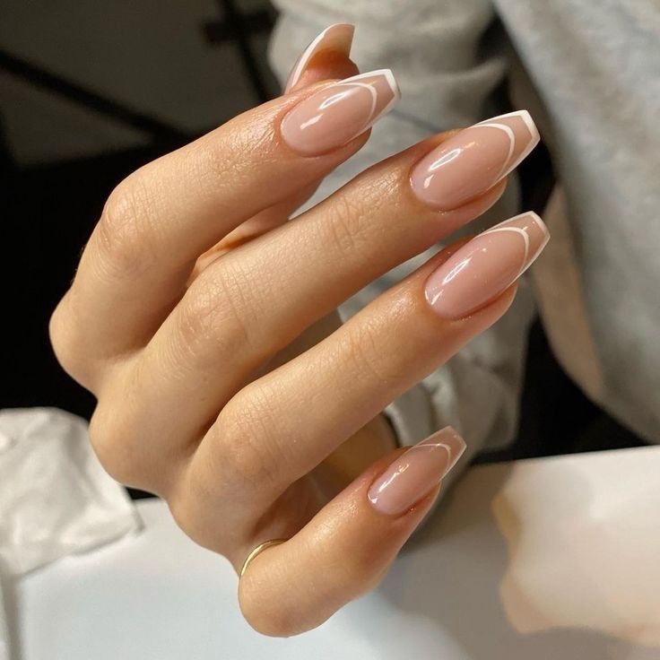 unghii cu gel nude french