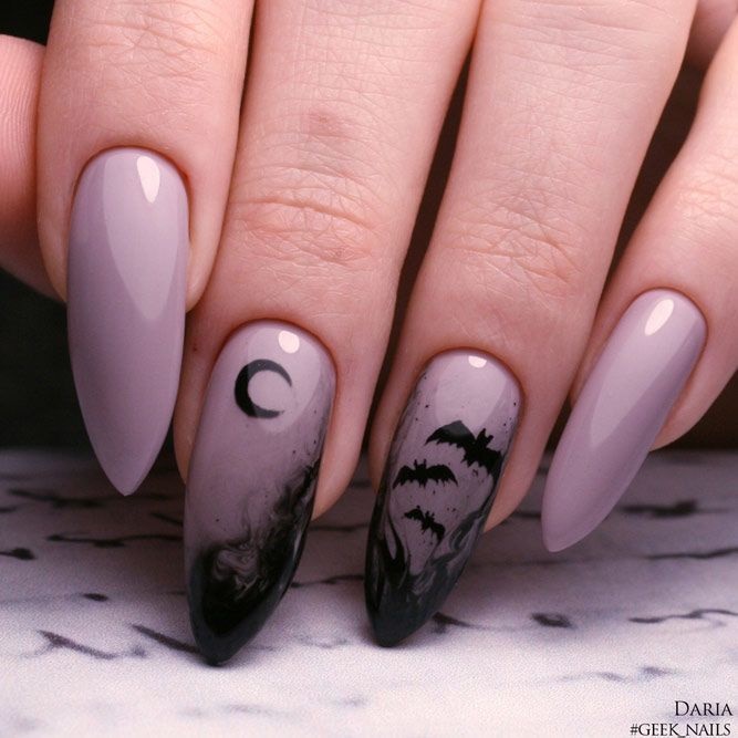 modele unghii halloween cu picturi