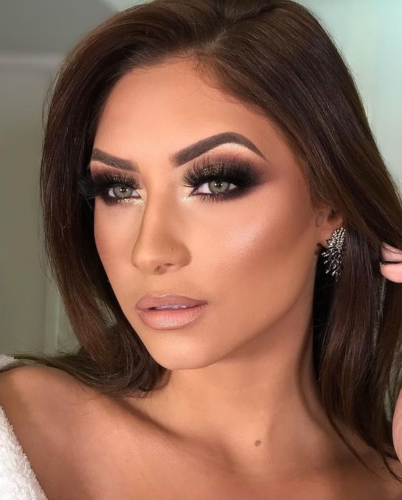 machiaj de seara pentru ochi verzi cu smokey eyes