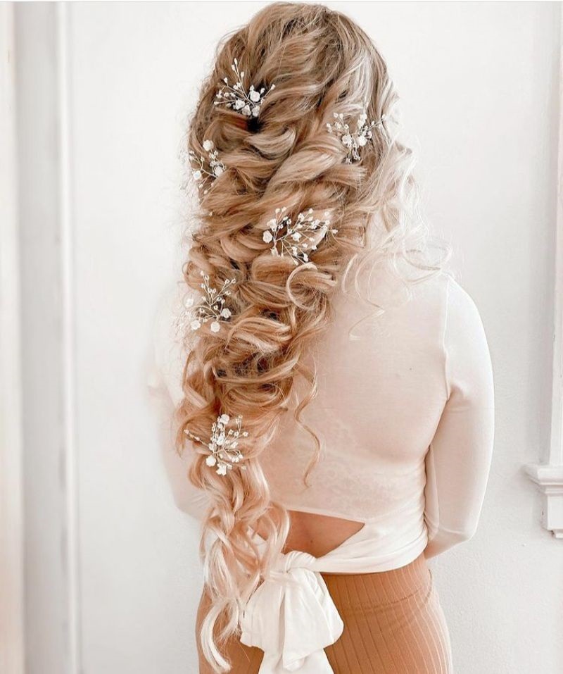 coafura de nunta par lung elegante