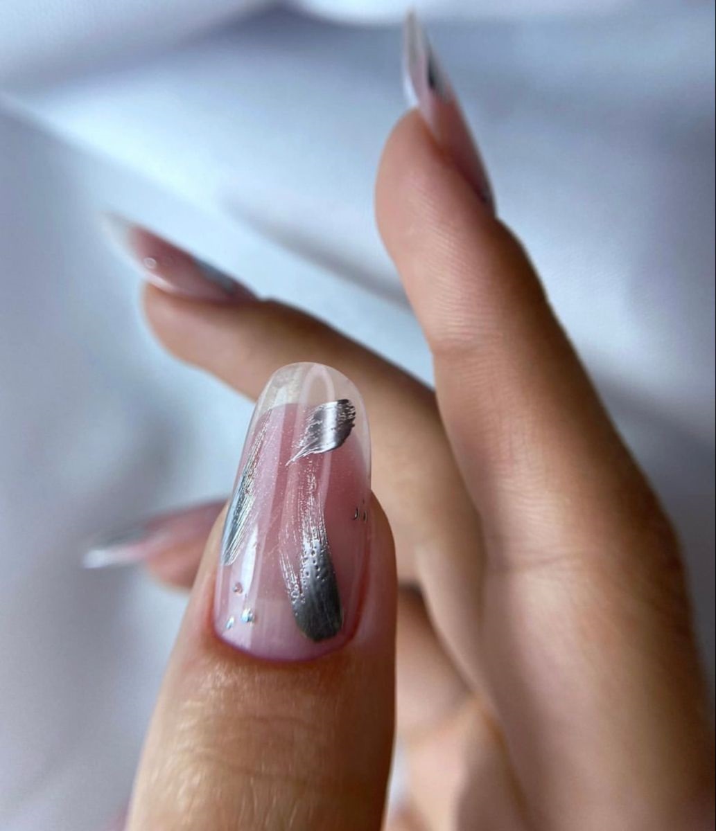 modele unghii french glass