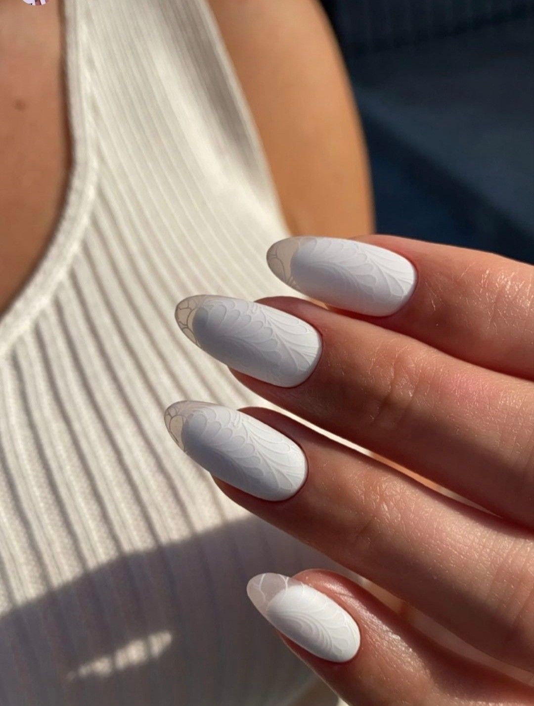 unghii french glass modele