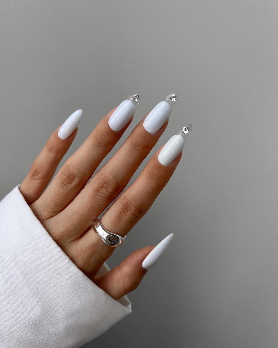 modele unghii french glass