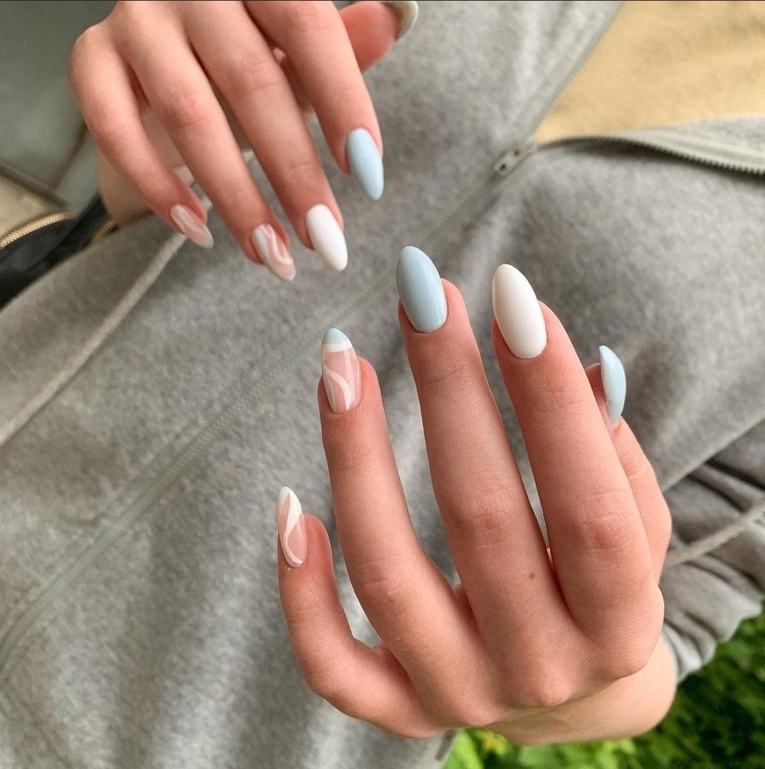 modele unghii culori deschise